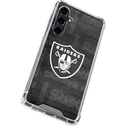 NFL Las Vegas Raiders Black & White Galaxy S23 FE Clear Case